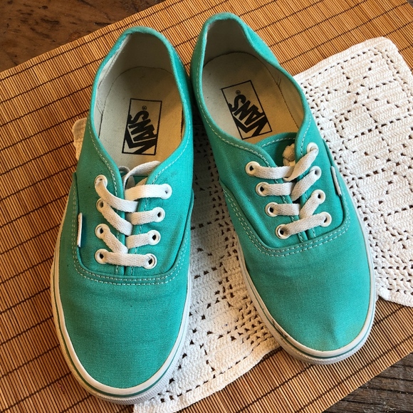 teal green vans
